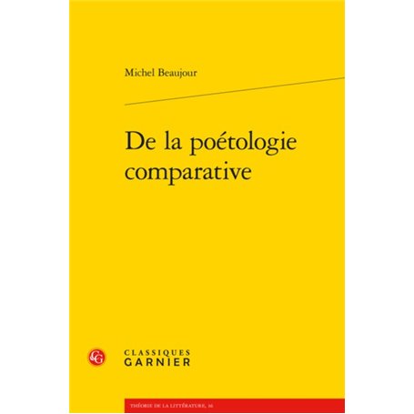 De la poétologie comparative