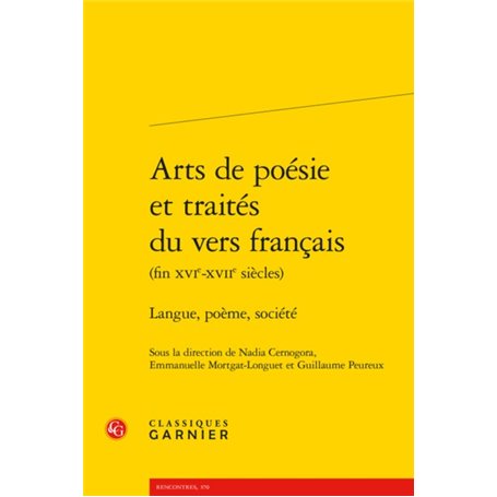 Arts de poésie et traités du vers français