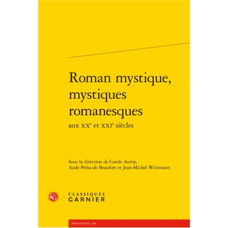 Roman mystique, mystiques romanesques