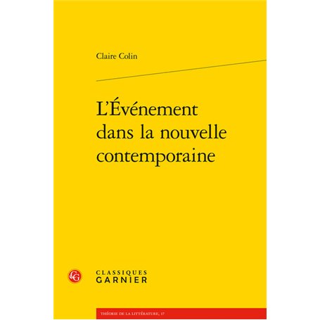 L'Événement dans la nouvelle contemporaine