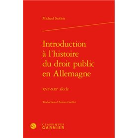 Introduction à l'histoire du droit public en Allemagne