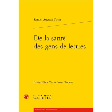 De la santé des gens de lettres