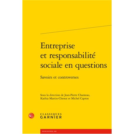 Entreprise et responsabilité sociale en questions