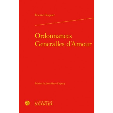 Ordonnances Generalles d'Amour