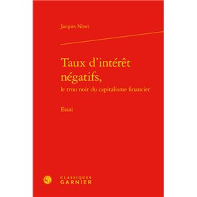 Taux d'intérêt négatifs,