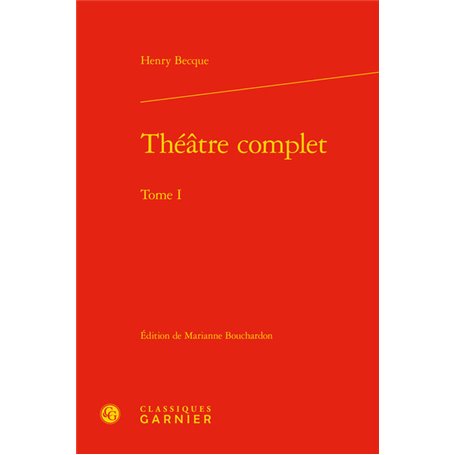 Théâtre complet