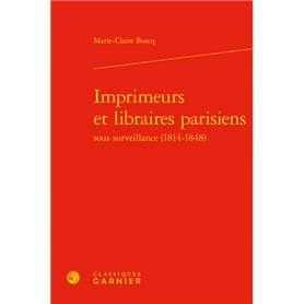 Imprimeurs et libraires parisiens