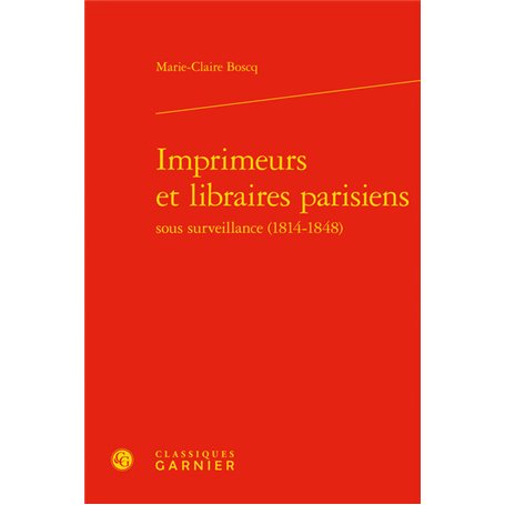 Imprimeurs et libraires parisiens