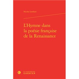 L'Hymne dans la poésie française de la Renaissance