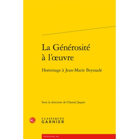 La Générosité à l'oeuvre