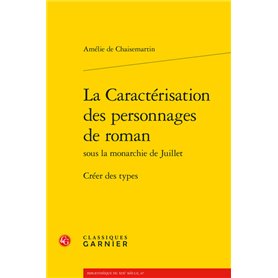 La Caractérisation des personnages de roman