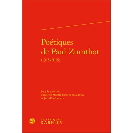 Poétiques de Paul Zumthor