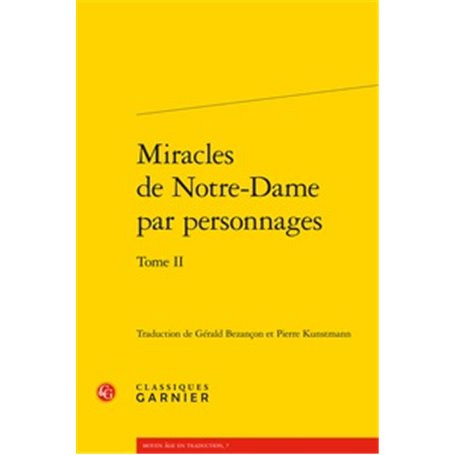 Miracles de Notre-Dame par personnages