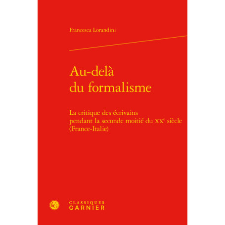 Au-delà du formalisme