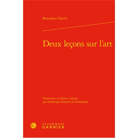 Deux leçons sur l'art