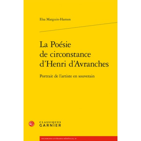 La Poésie de circonstance d'Henri d'Avranches