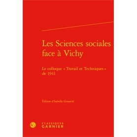 Les Sciences sociales face à Vichy