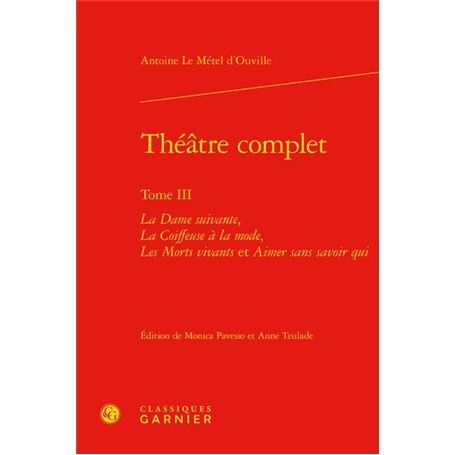 Théâtre complet