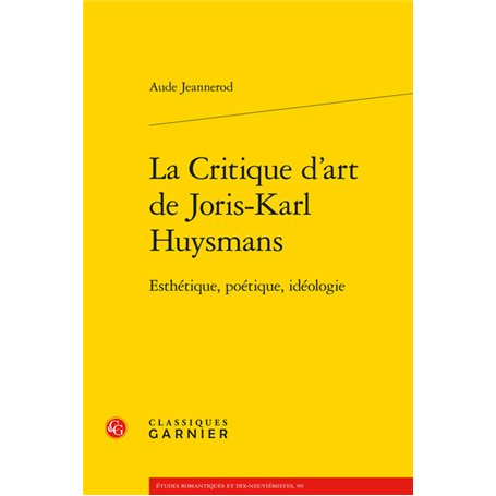 La Critique d'art de Joris-Karl Huysmans