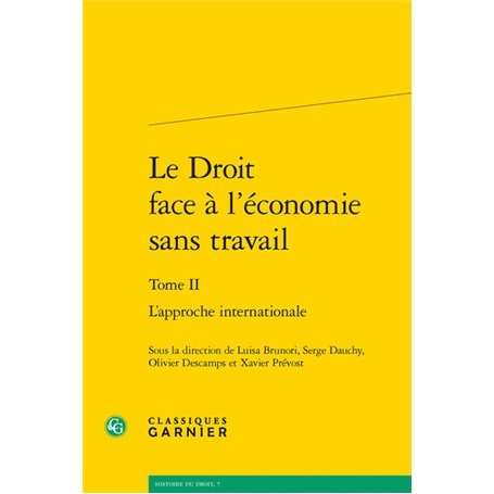 Le Droit face à l'économie sans travail