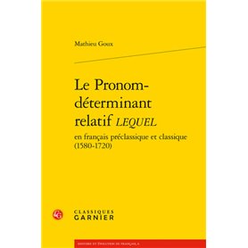 Le Pronom-déterminant relatif LEQUEL