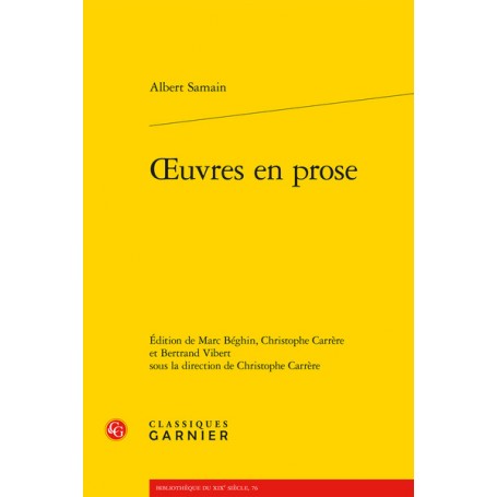 oeuvres en prose