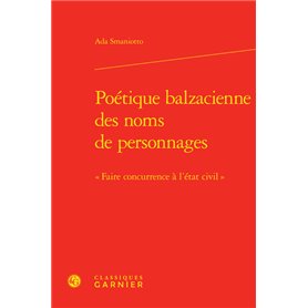 Poétique balzacienne des noms de personnages