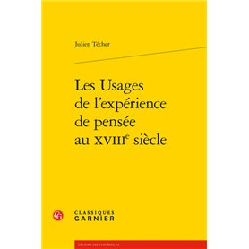 Les Usages de l'expérience de pensée au XVIIIe siècle