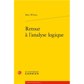 Retour à l'analyse logique