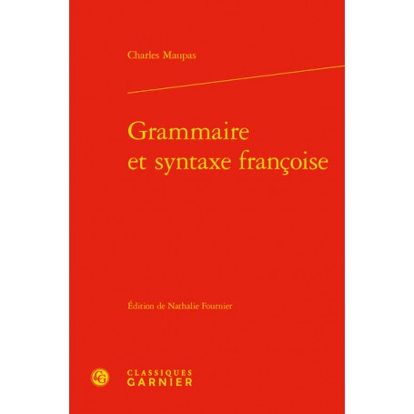 Grammaire et syntaxe françoise