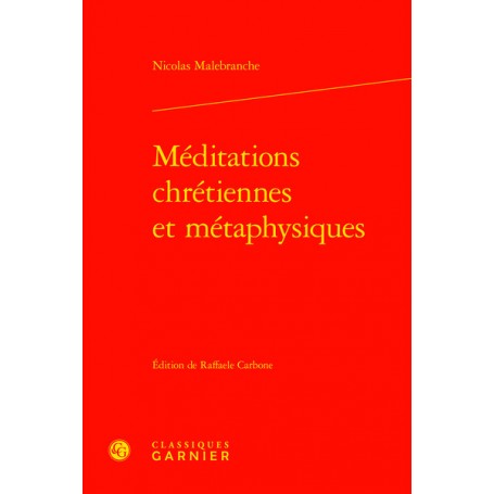 Méditations chrétiennes et métaphysiques