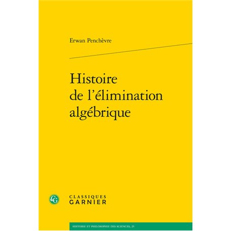 Histoire de l'élimination algébrique