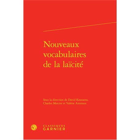 Nouveaux vocabulaires de la laïcité