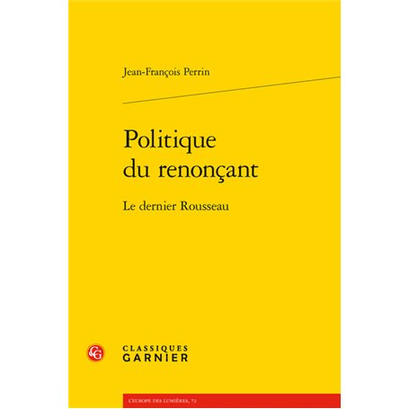 Politique du renonçant