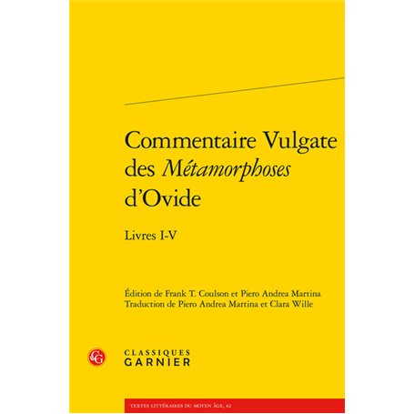 Commentaire Vulgate des Métamorphoses d'Ovide