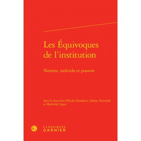 Les Équivoques de l'institution