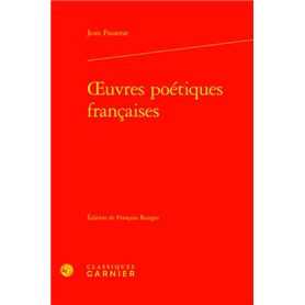 oeuvres poétiques françaises