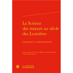 La Science des moeurs au siècle des Lumières