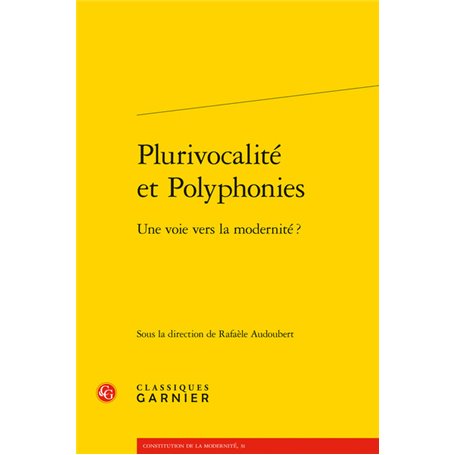 Plurivocalité et Polyphonies