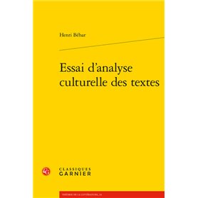 Essai d'analyse culturelle des textes