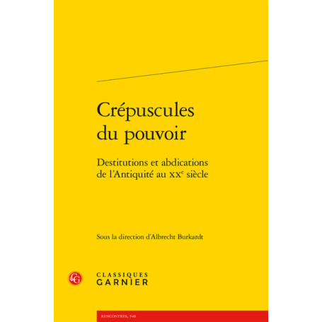 Crépuscules du pouvoir