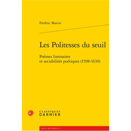 Les Politesses du seuil