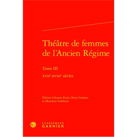 Théâtre de femmes de l'Ancien Régime