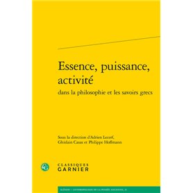 Essence, puissance, activité