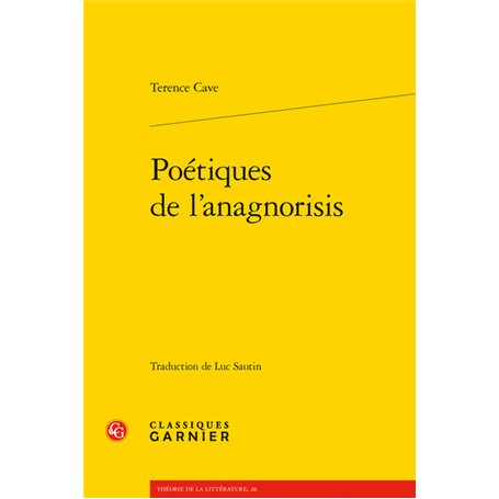 Poétiques de l'anagnorisis