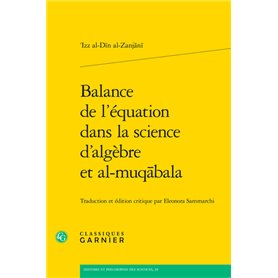 Balance de l'équation dans la science d'algèbre et al-muqbala