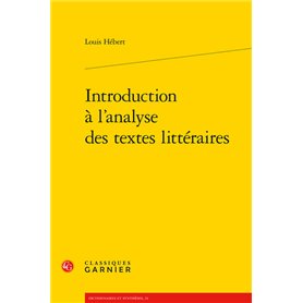 Introduction à l'analyse des textes littéraires