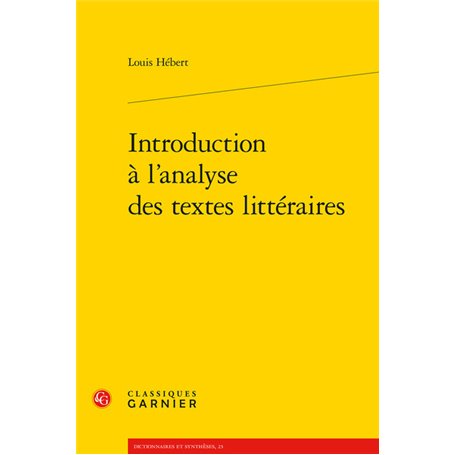 Introduction à l'analyse des textes littéraires