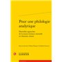 Pour une philologie analytique