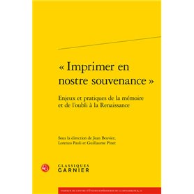 « Imprimer en nostre souvenance »